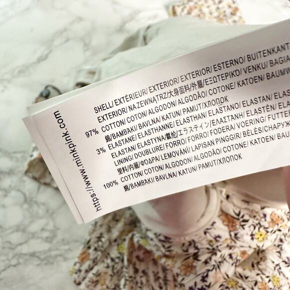 Minkpink Surrey Ditsy Floral Mini Dress Women's Size Medium NEW V neck ruffle - Picture 11 of 13